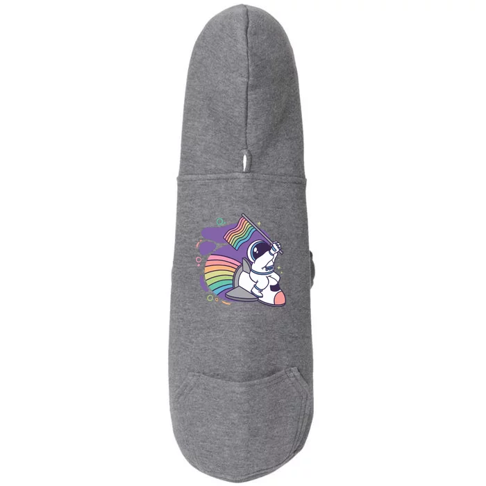 Astronaut Pride Cartoon Doggie 3-End Fleece Hoodie