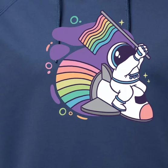 Astronaut Pride Cartoon Performance Fleece Hoodie