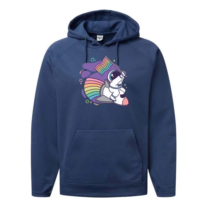 Astronaut Pride Cartoon Performance Fleece Hoodie