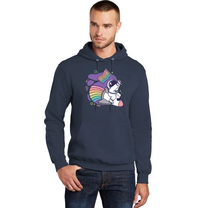 Astronaut Pride Cartoon Tall Hoodie