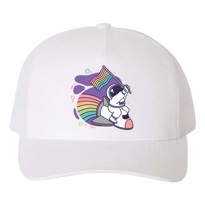 Astronaut Pride Cartoon Yupoong Adult 5-Panel Trucker Hat