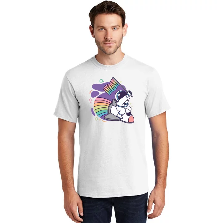 Astronaut Pride Cartoon Tall T-Shirt