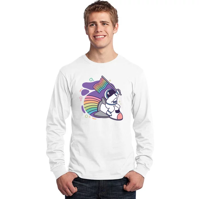 Astronaut Pride Cartoon Tall Long Sleeve T-Shirt