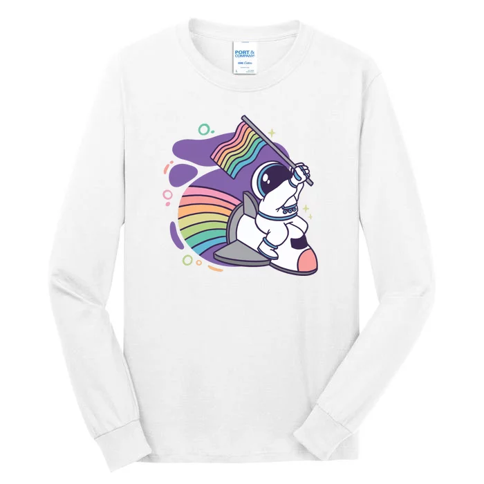 Astronaut Pride Cartoon Tall Long Sleeve T-Shirt