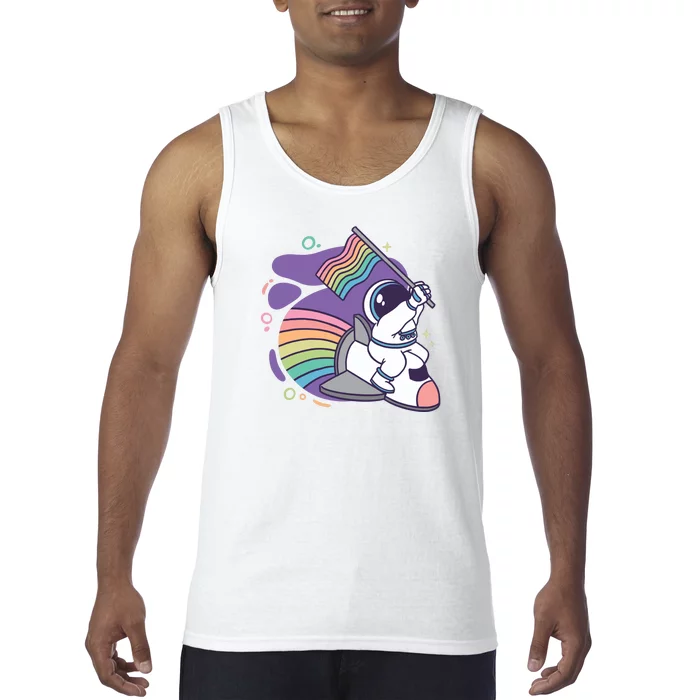 Astronaut Pride Cartoon Tank Top