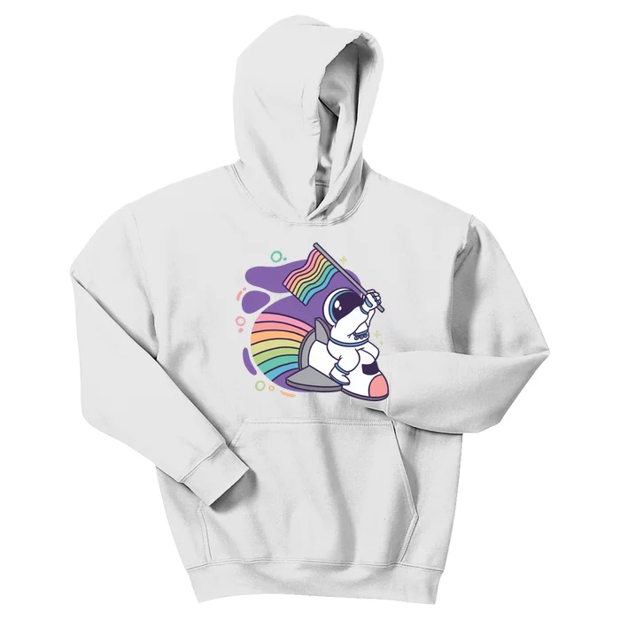 Astronaut Pride Cartoon Kids Hoodie