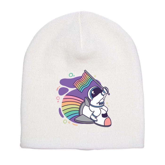 Astronaut Pride Cartoon Short Acrylic Beanie