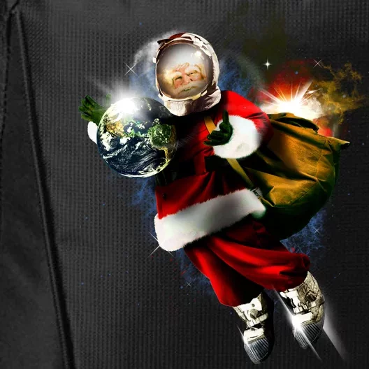 Astronaut Santa Claus In Space City Backpack