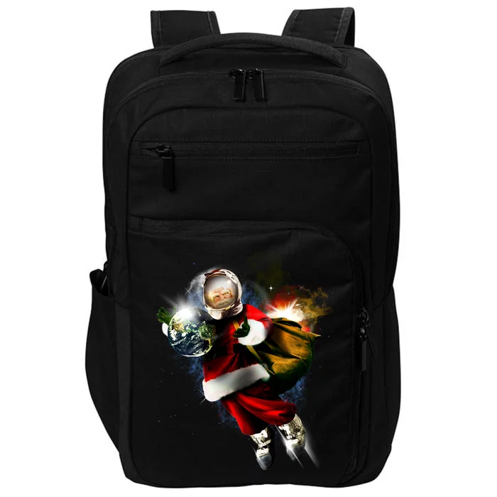 Astronaut Santa Claus In Space Impact Tech Backpack