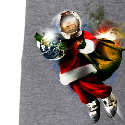 Astronaut Santa Claus In Space Doggie 3-End Fleece Hoodie