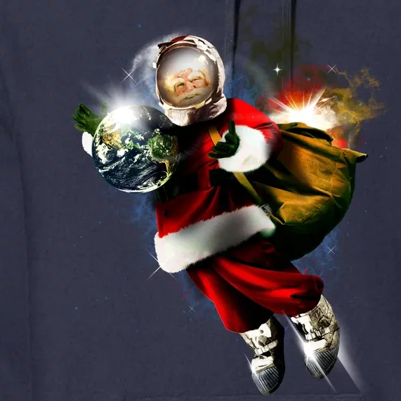 Astronaut Santa Claus In Space Premium Hoodie