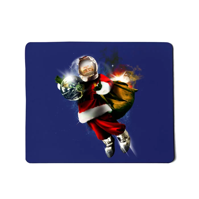 Astronaut Santa Claus In Space Mousepad