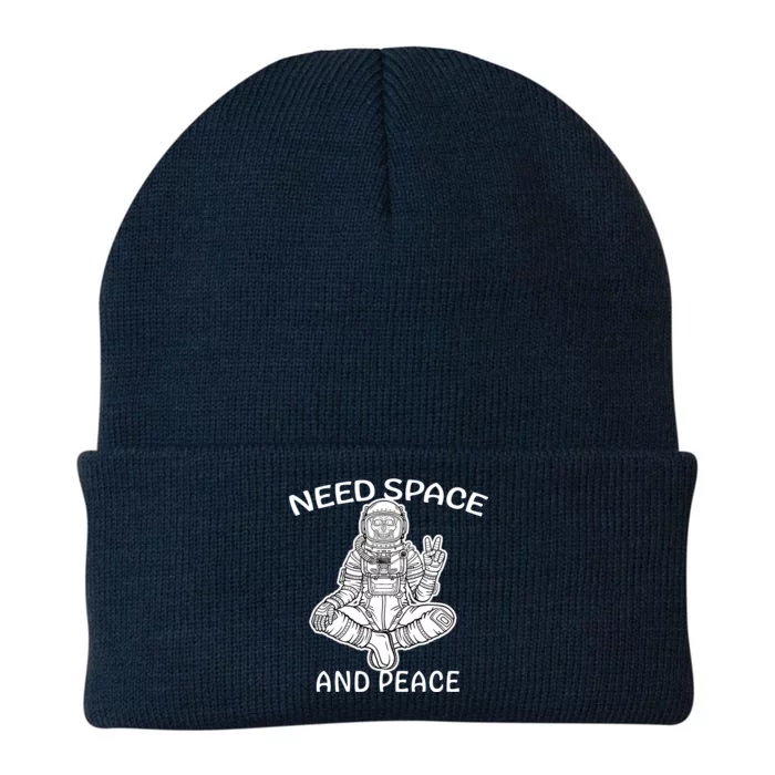 Astronaut Skeleton Need Space And Peace Knit Cap Winter Beanie