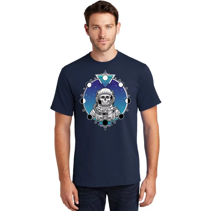 Astronaut Skeleton Star Sky Moon Phases Tall T-Shirt