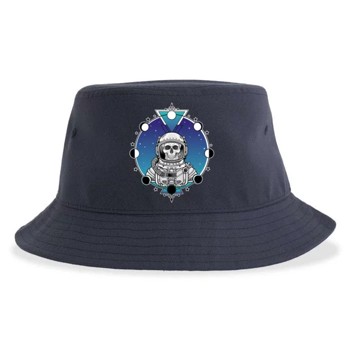 Astronaut Skeleton Star Sky Moon Phases Sustainable Bucket Hat