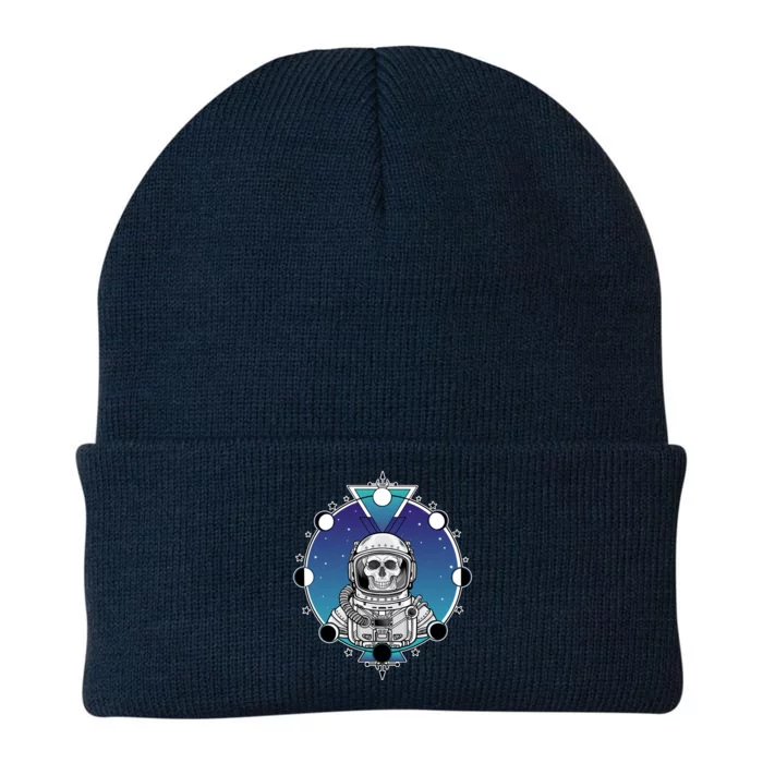 Astronaut Skeleton Star Sky Moon Phases Knit Cap Winter Beanie