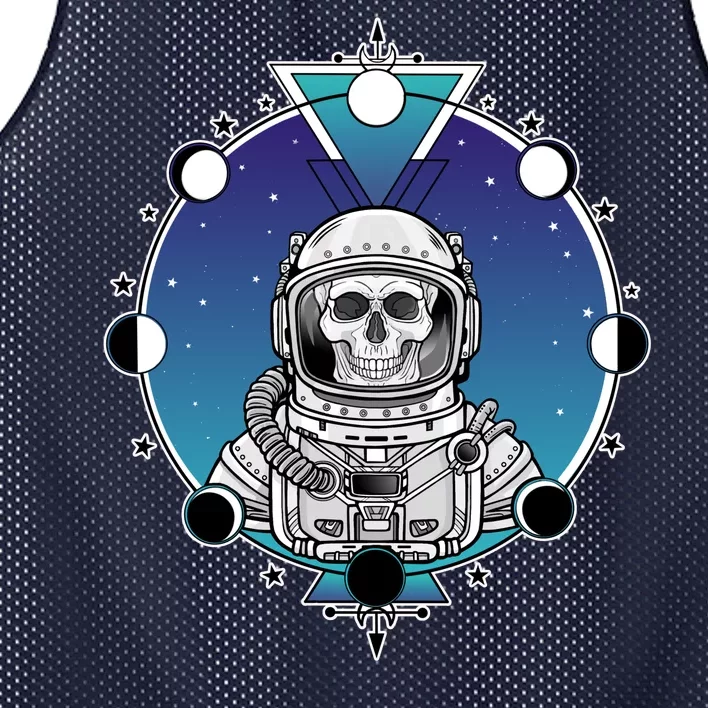 Astronaut Skeleton Star Sky Moon Phases Mesh Reversible Basketball Jersey Tank