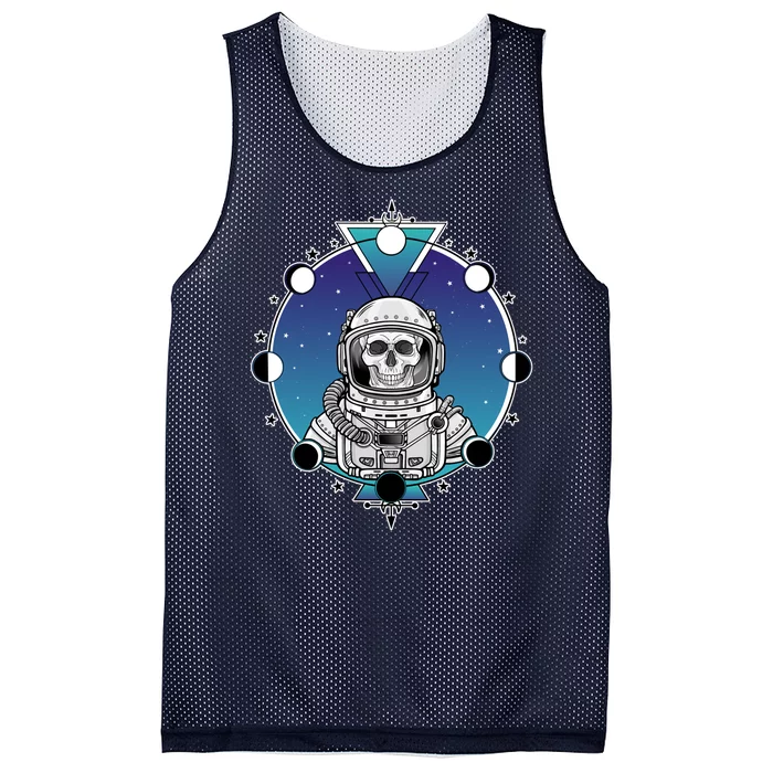 Astronaut Skeleton Star Sky Moon Phases Mesh Reversible Basketball Jersey Tank