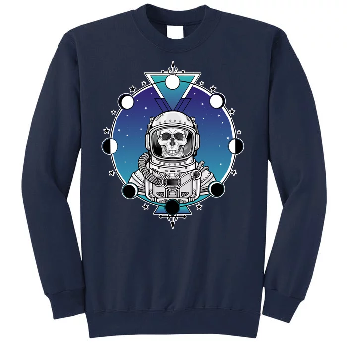 Astronaut Skeleton Star Sky Moon Phases Tall Sweatshirt