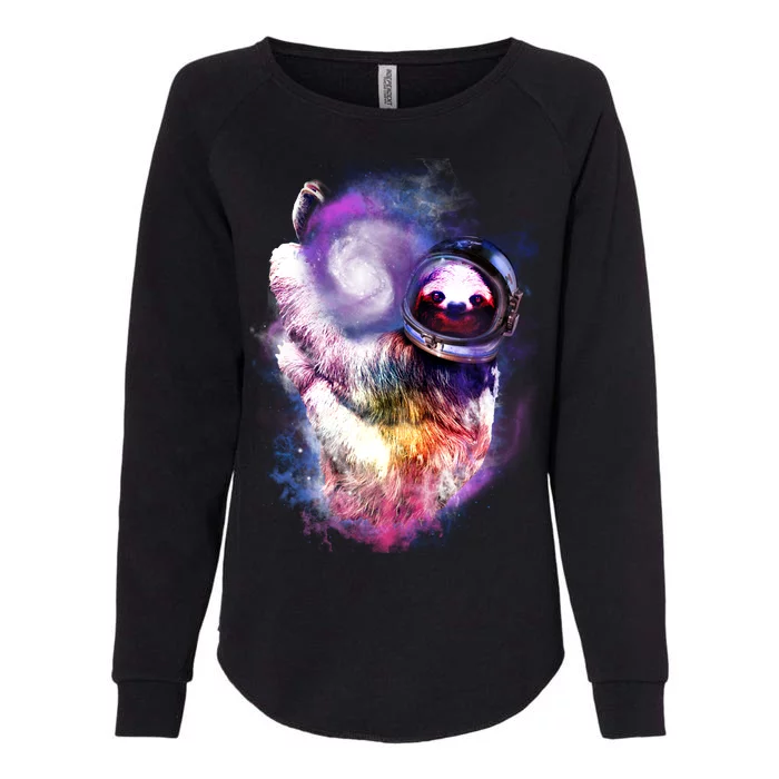 Astronaut Sloth Hanging In Space Womens California Wash Sweatshirt