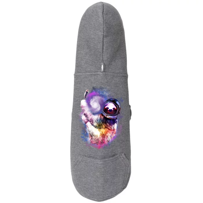 Astronaut Sloth Hanging In Space Doggie 3-End Fleece Hoodie