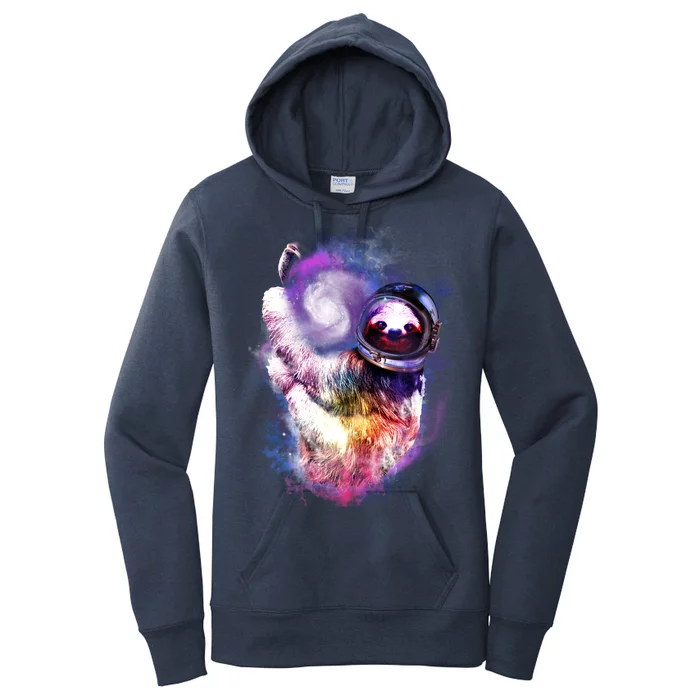 Astronaut Sloth Hanging In Space Women's Pullover Hoodie