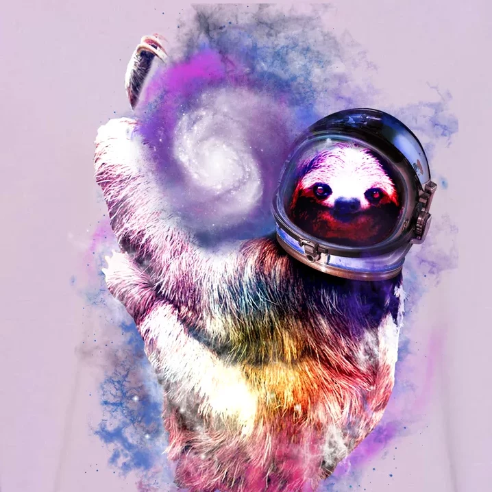 Astronaut Sloth Hanging In Space Garment-Dyed Sweatshirt