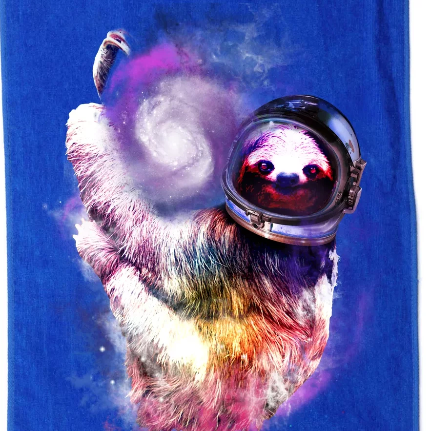 Astronaut Sloth Hanging In Space Platinum Collection Golf Towel