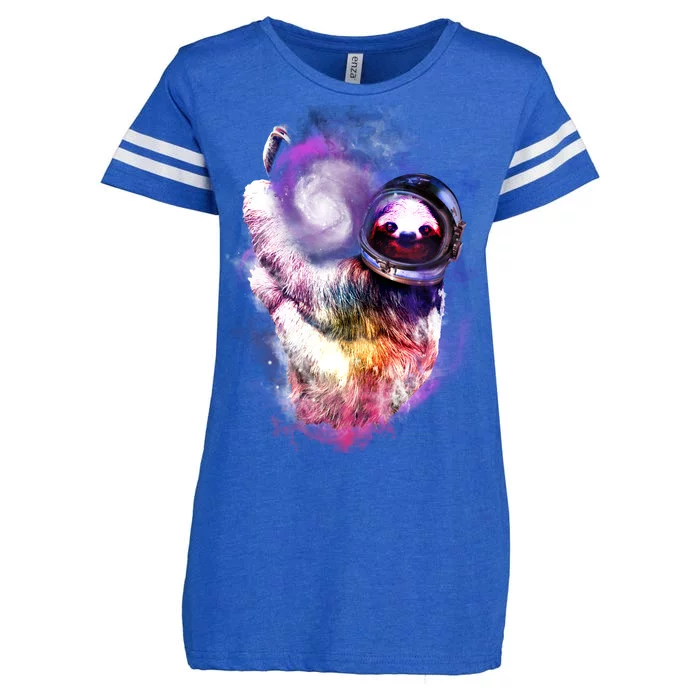 Astronaut Sloth Hanging In Space Enza Ladies Jersey Football T-Shirt