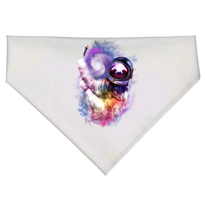 Astronaut Sloth Hanging In Space USA-Made Doggie Bandana