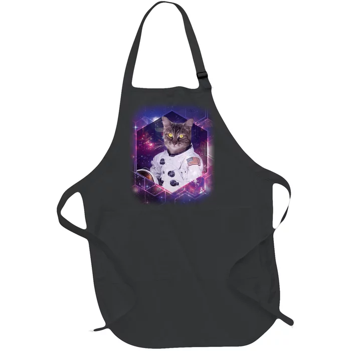 Astronaut Space Cat1 Full-Length Apron With Pocket