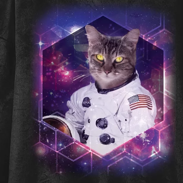 Astronaut Space Cat1 Hooded Wearable Blanket