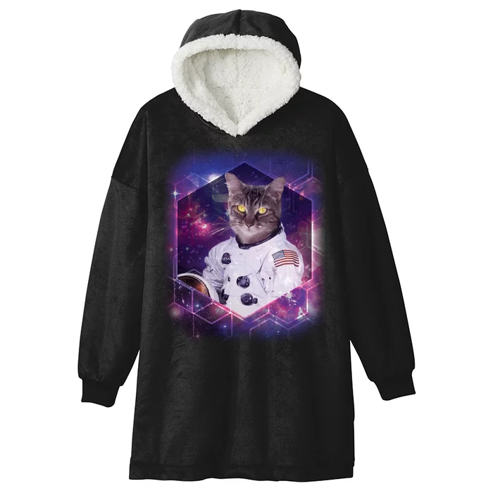 Astronaut Space Cat1 Hooded Wearable Blanket