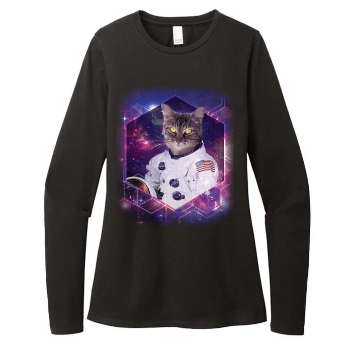 Astronaut Space Cat1 Womens CVC Long Sleeve Shirt