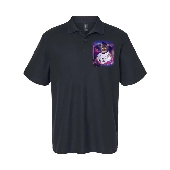 Astronaut Space Cat1 Softstyle Adult Sport Polo