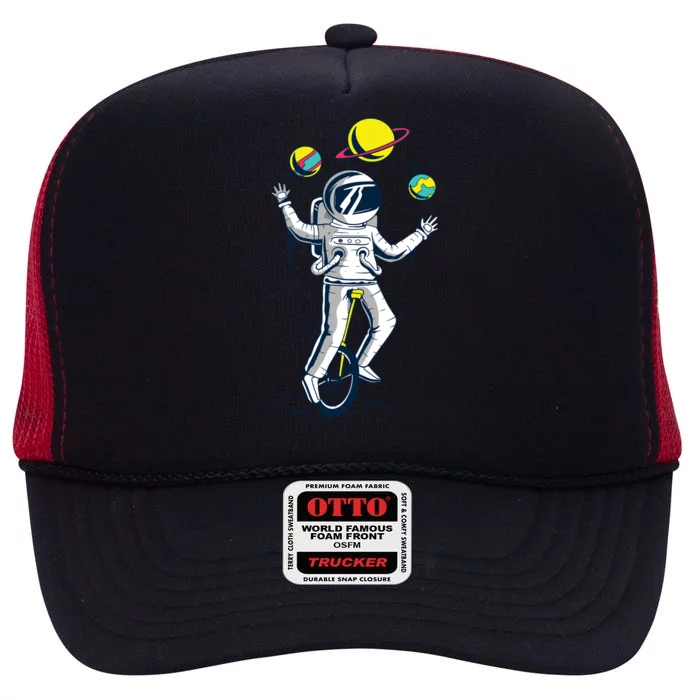 Astronaut Space Juggler High Crown Mesh Trucker Hat