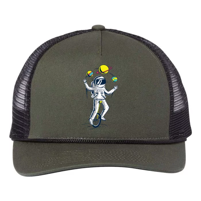 Astronaut Space Juggler Retro Rope Trucker Hat Cap