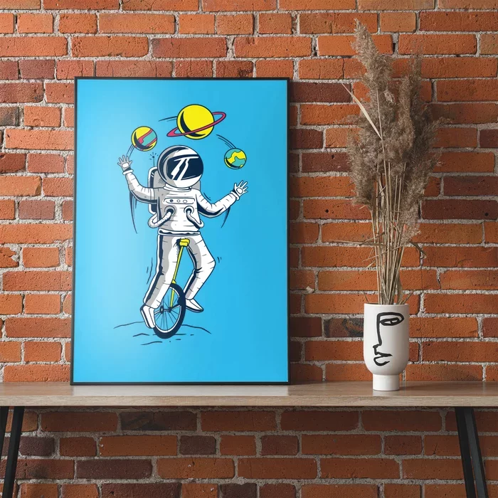 Astronaut Space Juggler Poster