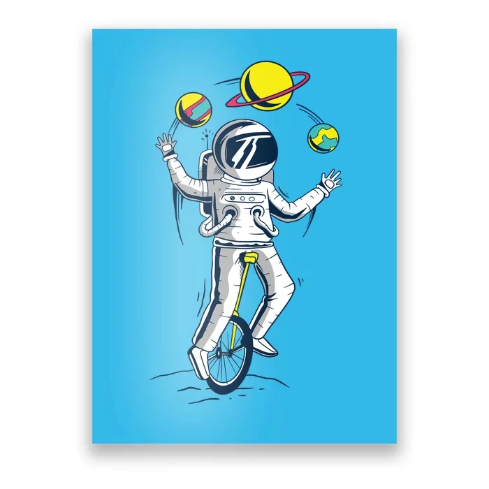 Astronaut Space Juggler Poster