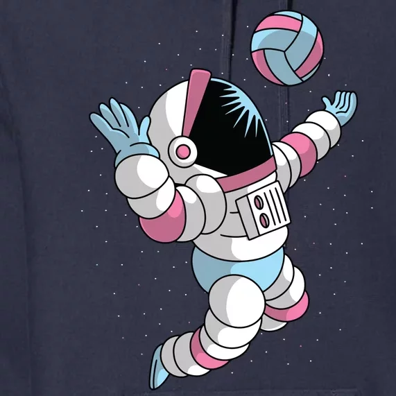 Astronaut Space Volleyball Premium Hoodie