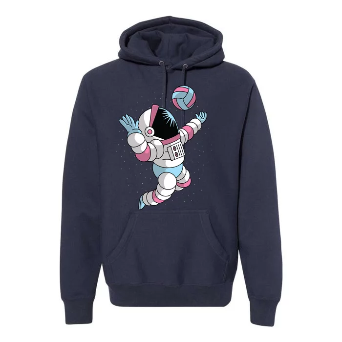 Astronaut Space Volleyball Premium Hoodie