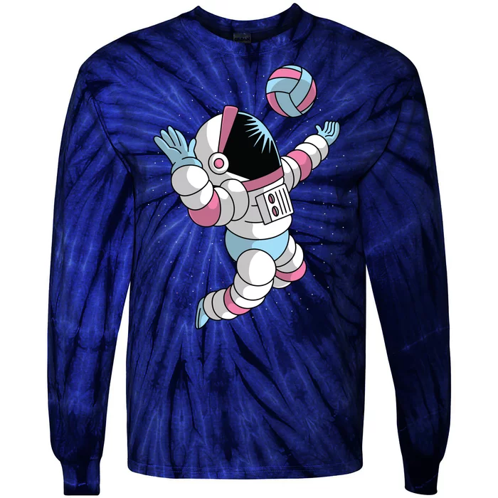 Astronaut Space Volleyball Tie-Dye Long Sleeve Shirt