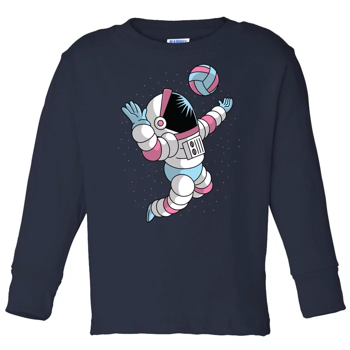 Astronaut Space Volleyball Toddler Long Sleeve Shirt