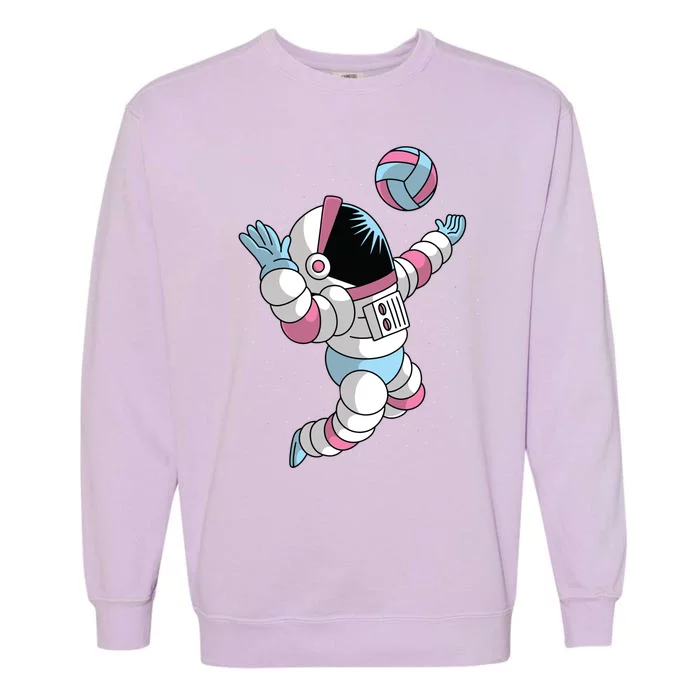 Astronaut Space Volleyball Garment-Dyed Sweatshirt