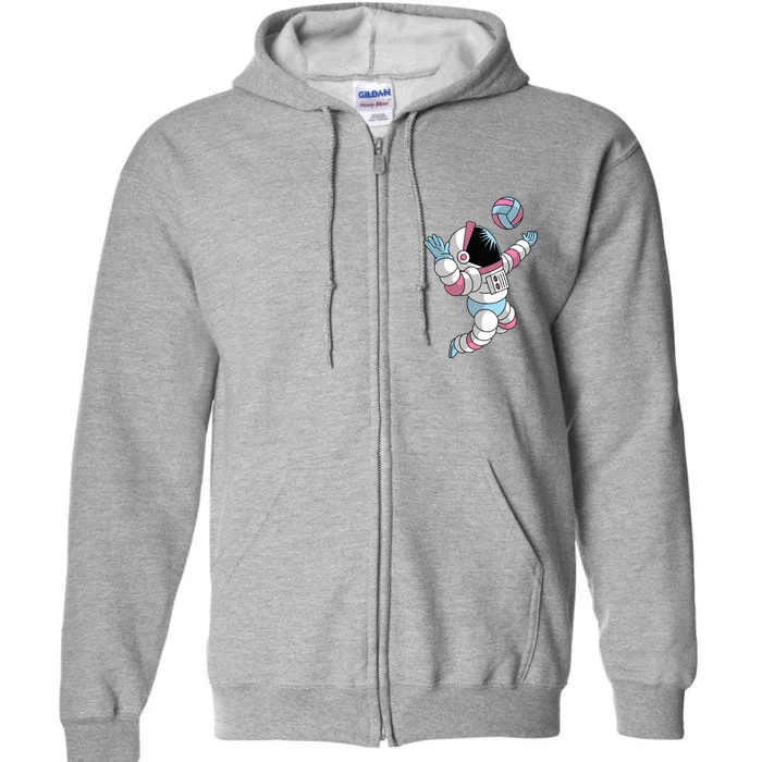 Astronaut Space Volleyball Full Zip Hoodie