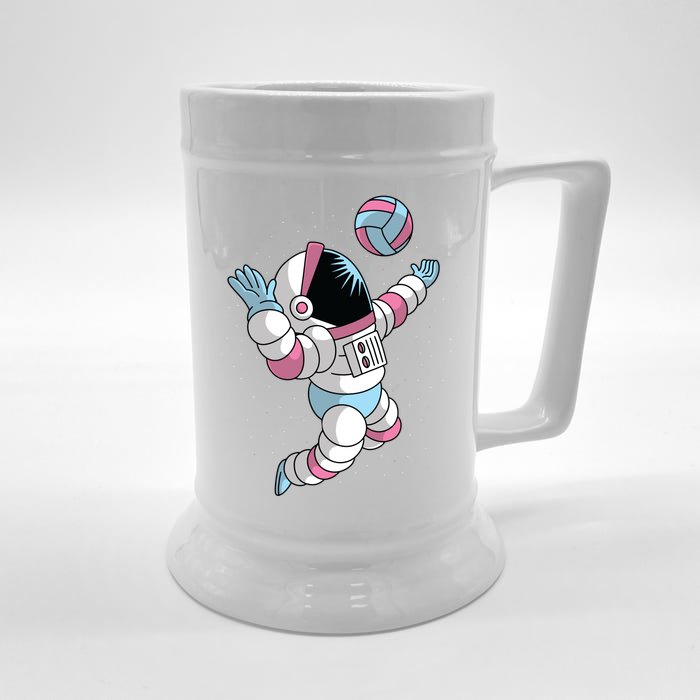 Astronaut Space Volleyball Front & Back Beer Stein