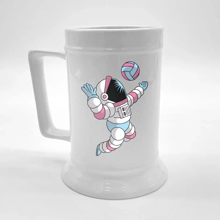 Astronaut Space Volleyball Front & Back Beer Stein