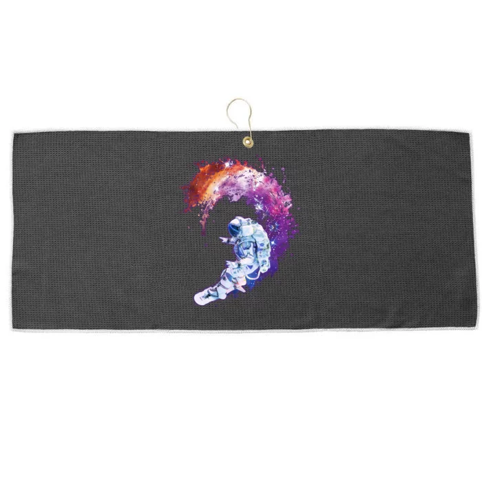 Astronaut Surfing Large Microfiber Waffle Golf Towel