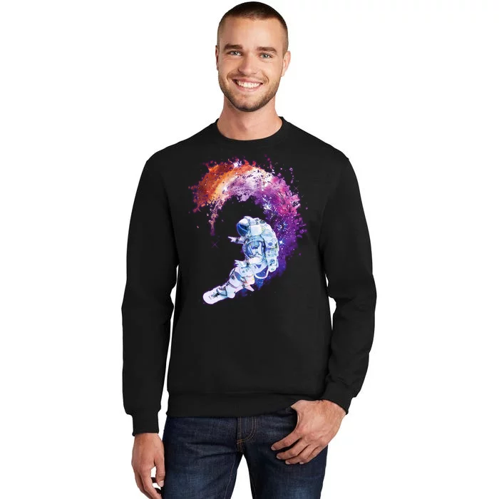 Astronaut Surfing Tall Sweatshirt