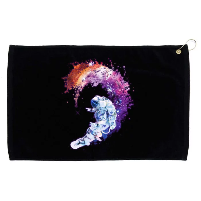 Astronaut Surfing Grommeted Golf Towel